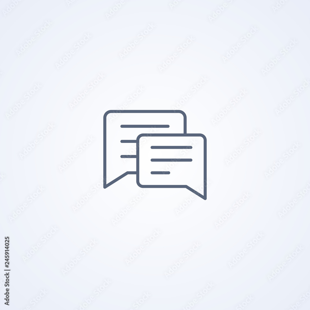Chat, vector best gray line icon Chat, vector best gray line icon