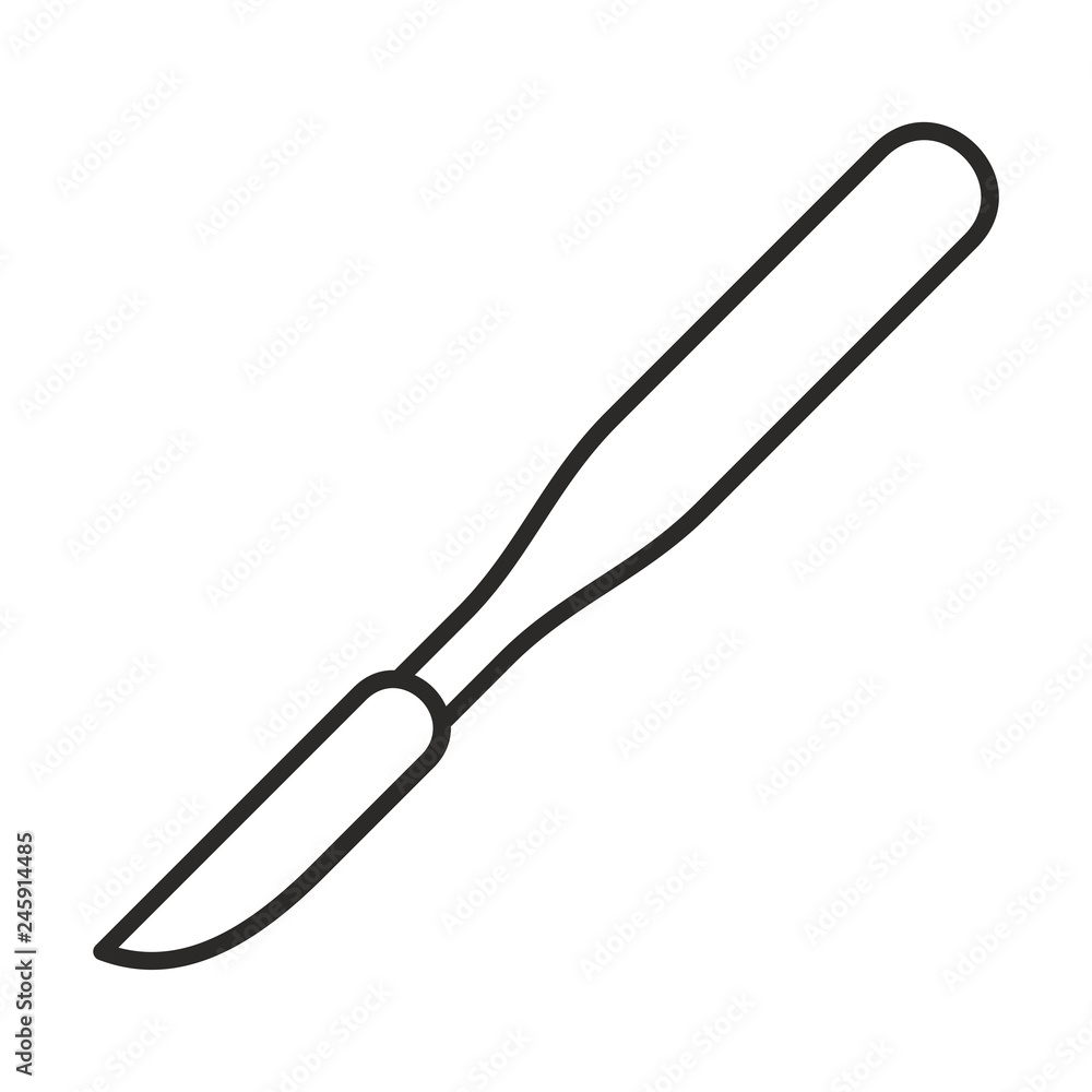 Medical scalpel icon. isolated on white background Medical scalpel icon. isolated on white background