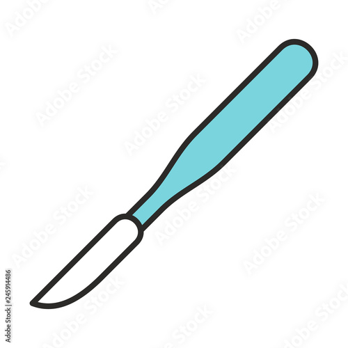 Medical scalpel icon. isolated on white background