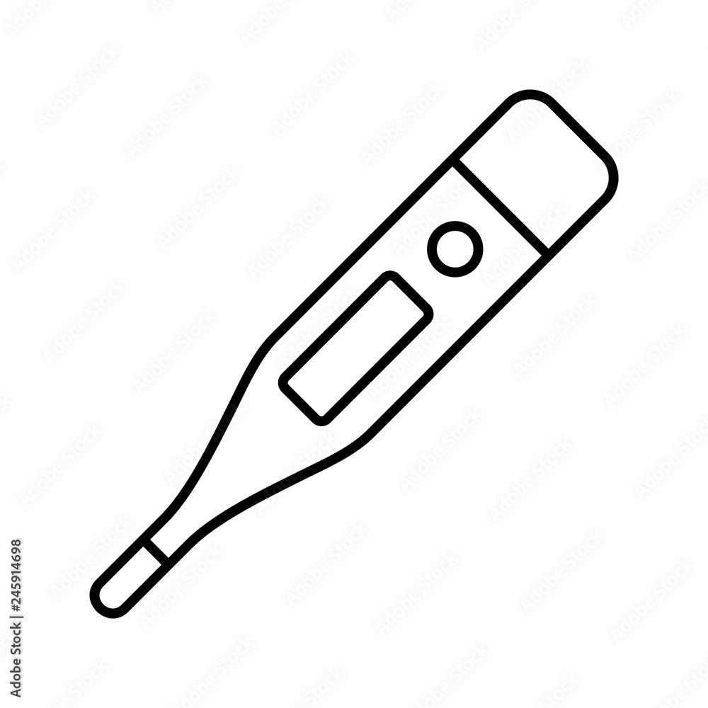 Medical thermometer icon. isolated on white background Medical thermometer icon. isolated on white background