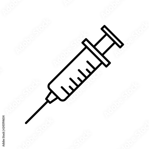 Syringe Icon. isolated on white background