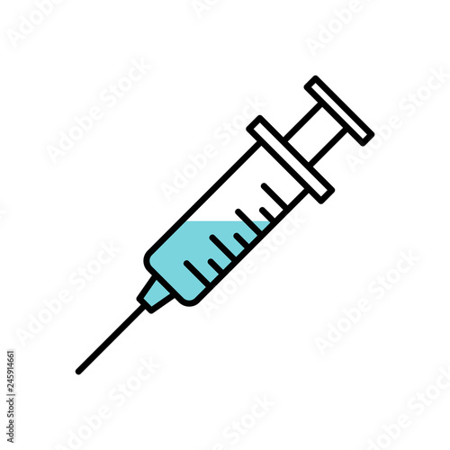 Syringe Icon. isolated on white background photo