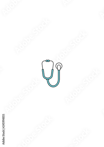 Stethoscope Icon. isolated on white background