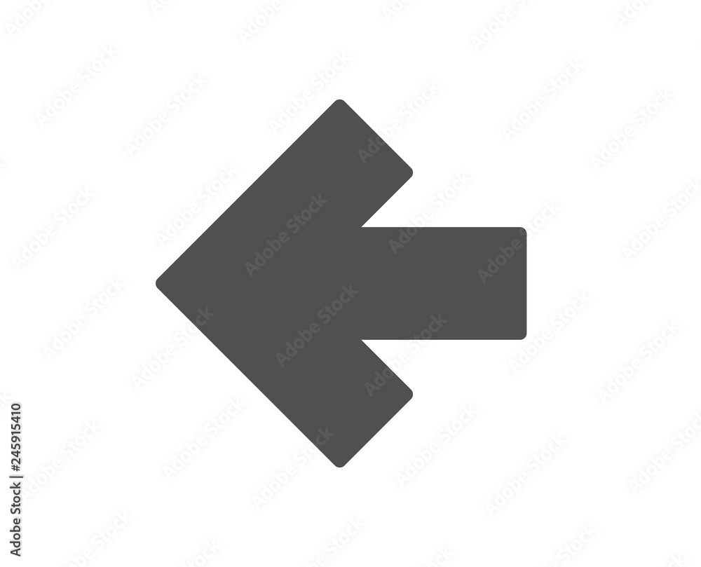 Left arrow icon. Direction Arrowhead symbol. Navigation pointer sign. Quality design element. Classic style icon. Vector Left arrow icon. Direction Arrowhead symbol. Navigation pointer sign. Quality design element. Classic style icon. Vector