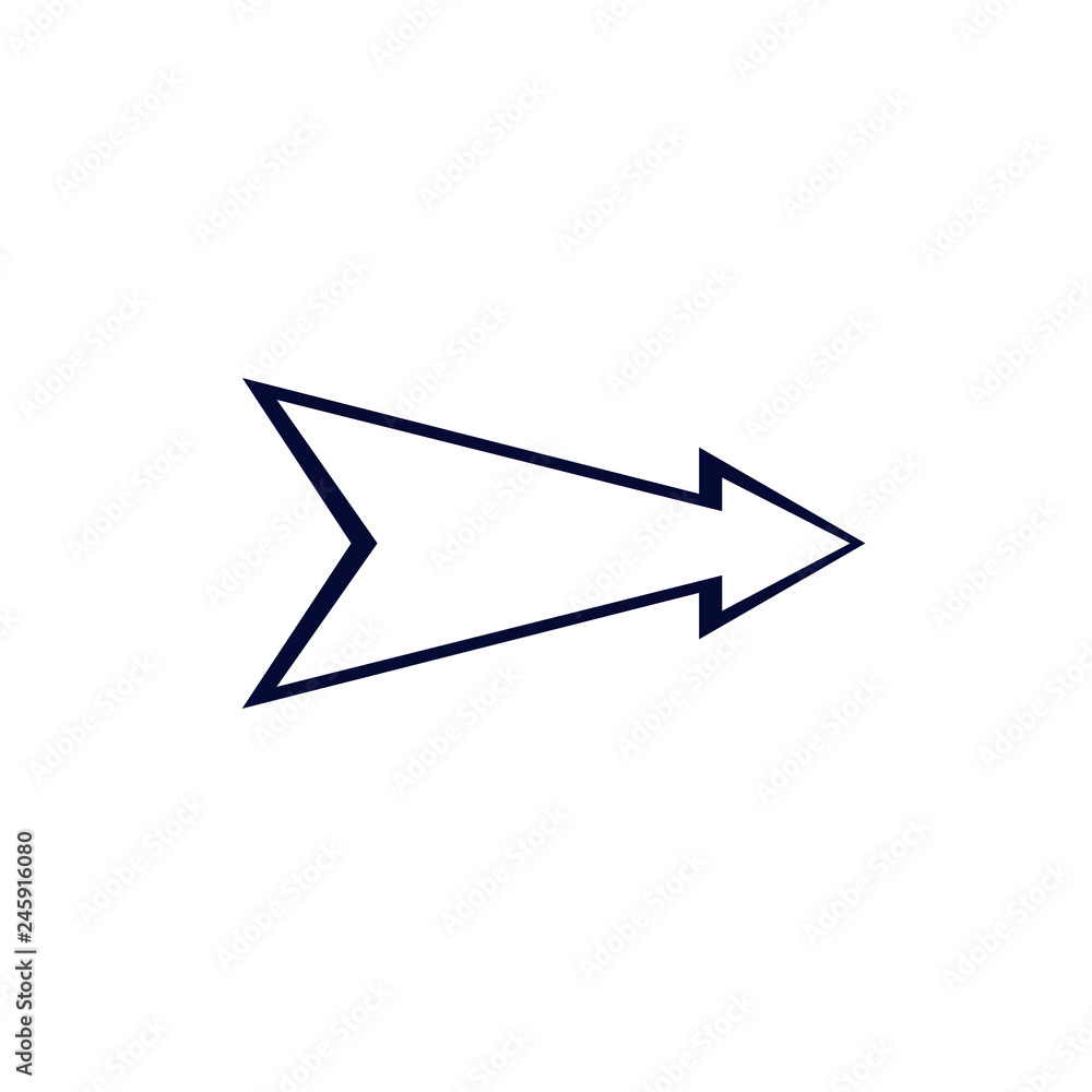 Flat design arrow vector icon for navigation and media player. Flat design arrow vector icon for navigation and media player.