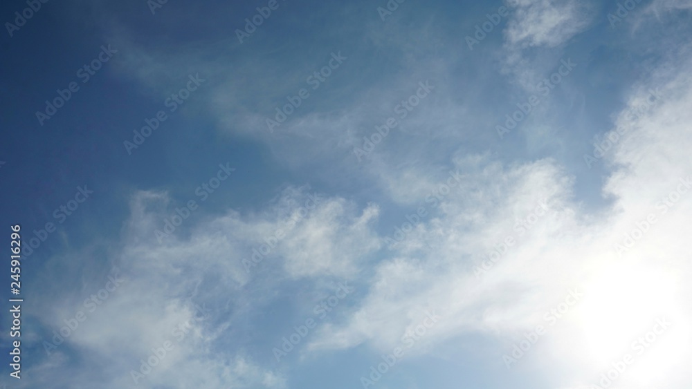 blue sky with white clouds