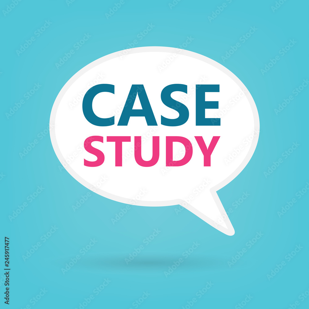 case study written on a speech bubble- vector illustration case study written on a speech bubble- vector illustration