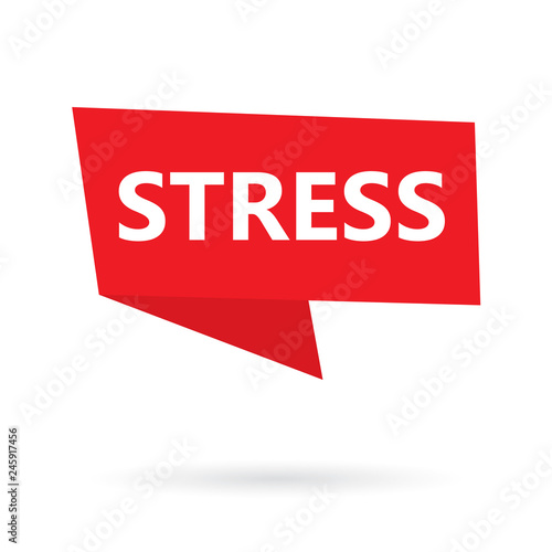 stress word on a speach bubble- vector illustration