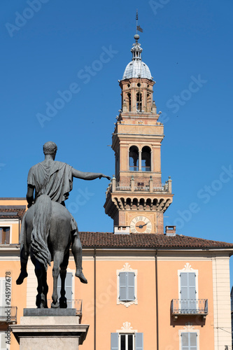 Mazzini square in Casale Monferrato, Piedmont photo