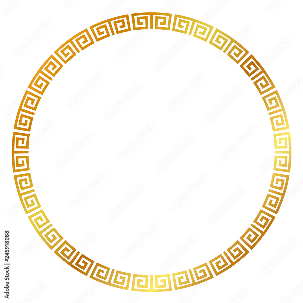 Golden Circle Frame for Certificate, Placard Go Xi Fat Cai, Imlek Moment or other China Related Golden Circle Frame for Certificate, Placard Go Xi Fat Cai, Imlek Moment or other China Related
