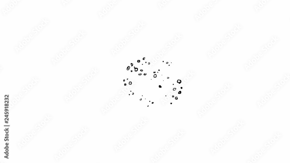 Hand drawn animation of cartoon bomb explosion Hand drawn animation of cartoon bomb explosion