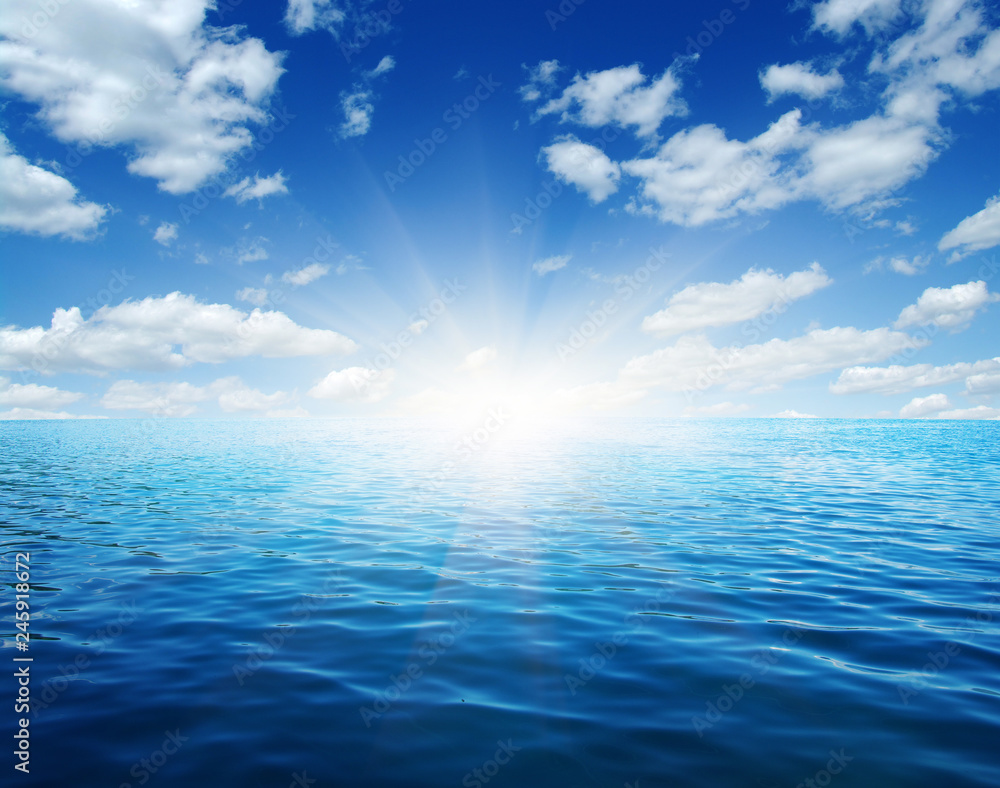 Fototapeta premium Blue sea water