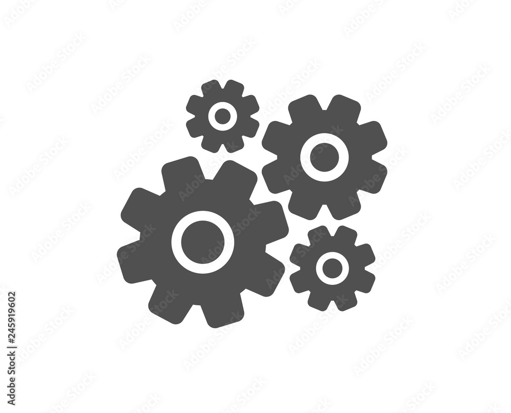 Cogwheel icon. Engineering tool sign. Cog gear symbol. Quality design element. Classic style icon. Vector Cogwheel icon. Engineering tool sign. Cog gear symbol. Quality design element. Classic style icon. Vector