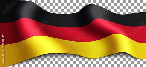 Vector Long German flag on transparent background photo