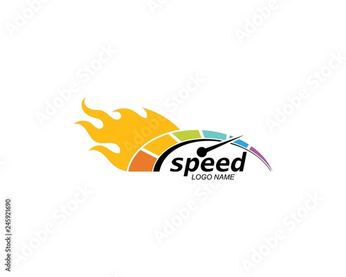speed logo icon design illustration vector