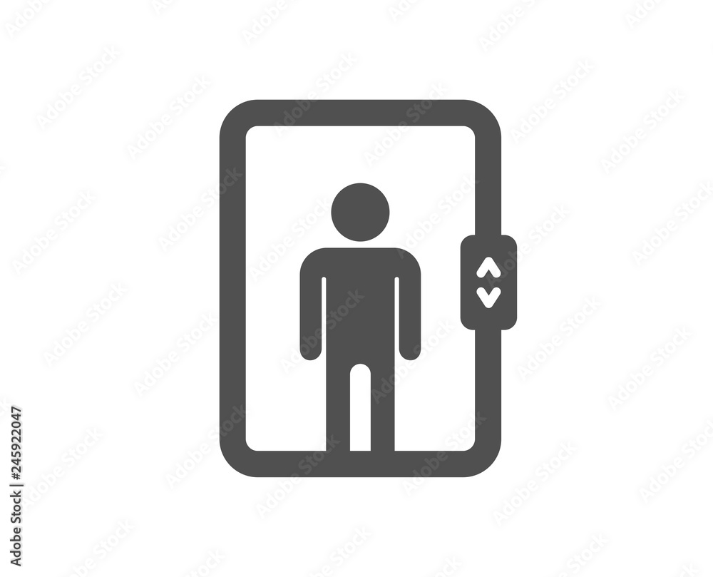 Elevator icon. Transportation lift sign. Quality design element. Classic style icon. Vector Elevator icon. Transportation lift sign. Quality design element. Classic style icon. Vector