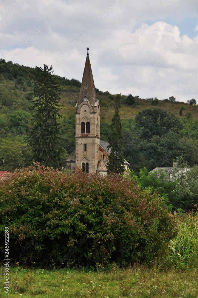 The evangelical church from Chiraleș,Bistrita Romania