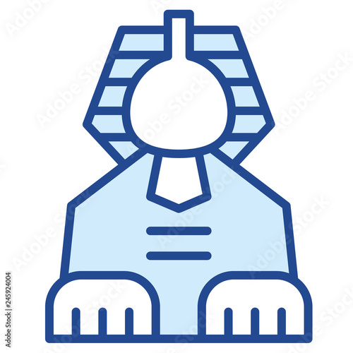Sphinx, Kairo, Ägypten Vector Icon Illustration