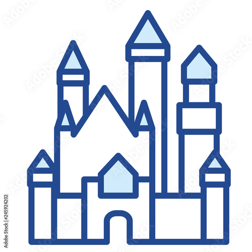 Schloss Neuschwanstein, Deutschland Vector Icon Illustration