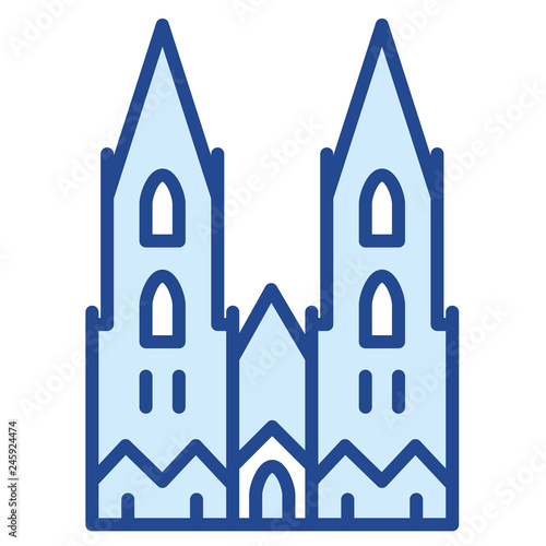 Kölner Dom, Deutschland Vector Icon Illustration