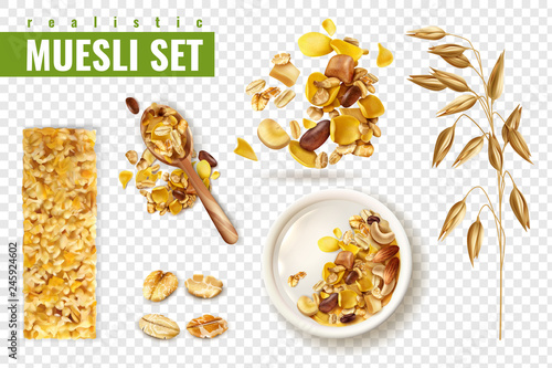 Cereal Muesli Transparent Set