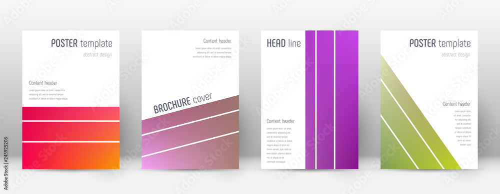 Fototapeta premium Flyer layout. Geometric favorable template for Bro