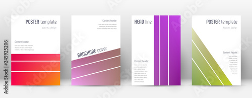 Flyer layout. Geometric favorable template for Bro
