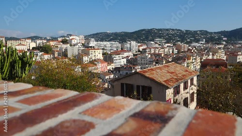 View from the top. Cannes France. Old quarter Le Suquet photo