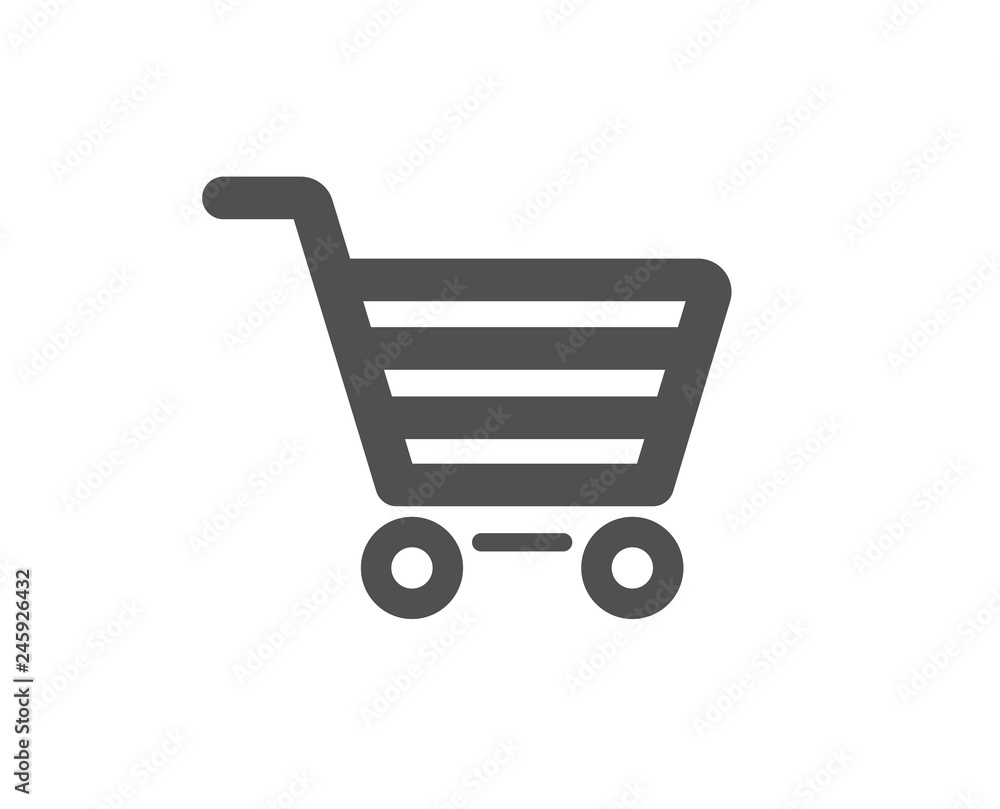 Shopping cart icon. Online buying sign. Supermarket basket symbol. Quality design element. Classic style icon. Vector Shopping cart icon. Online buying sign. Supermarket basket symbol. Quality design element. Classic style icon. Vector