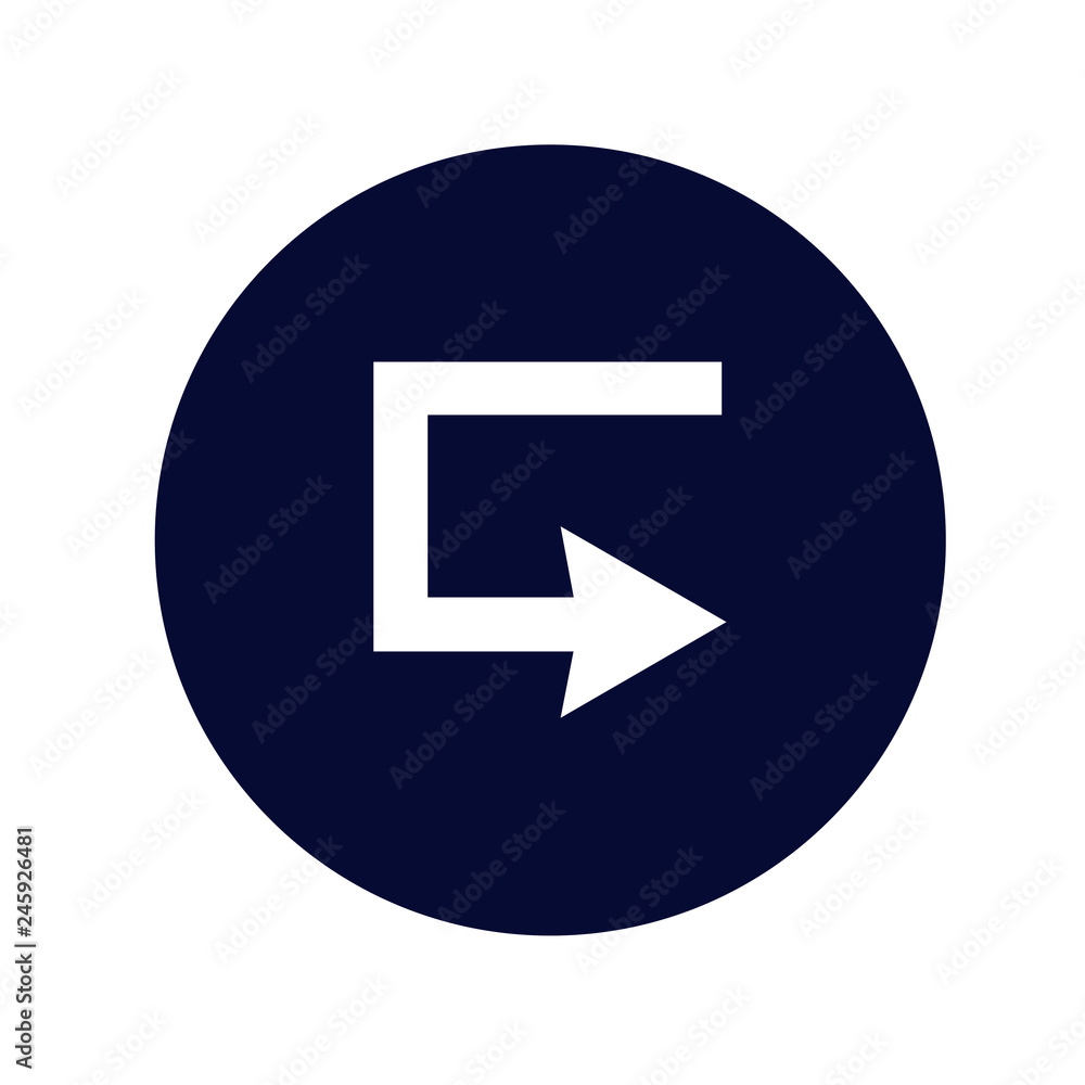 Flat design arrow vector icon for navigation and media player. Flat design arrow vector icon for navigation and media player.