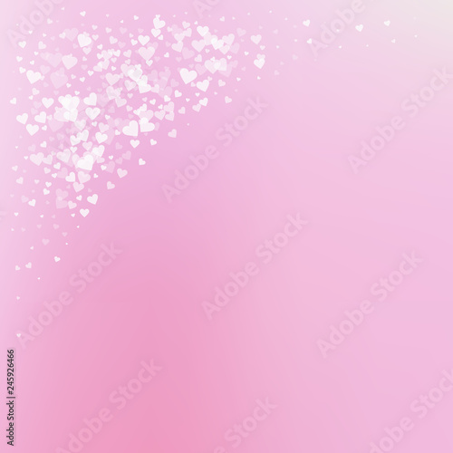 White heart love confettis. Valentine's day corner © Begin Again