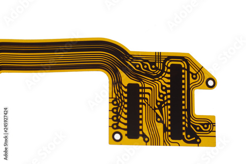 detail of flexed printed circuit photo