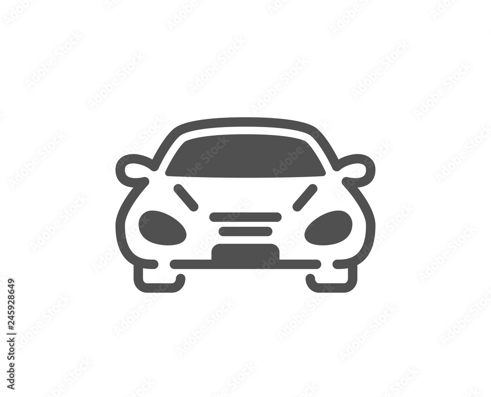 Car transport icon. Transportation vehicle sign. Driving symbol. Quality design element. Classic style icon. Vector