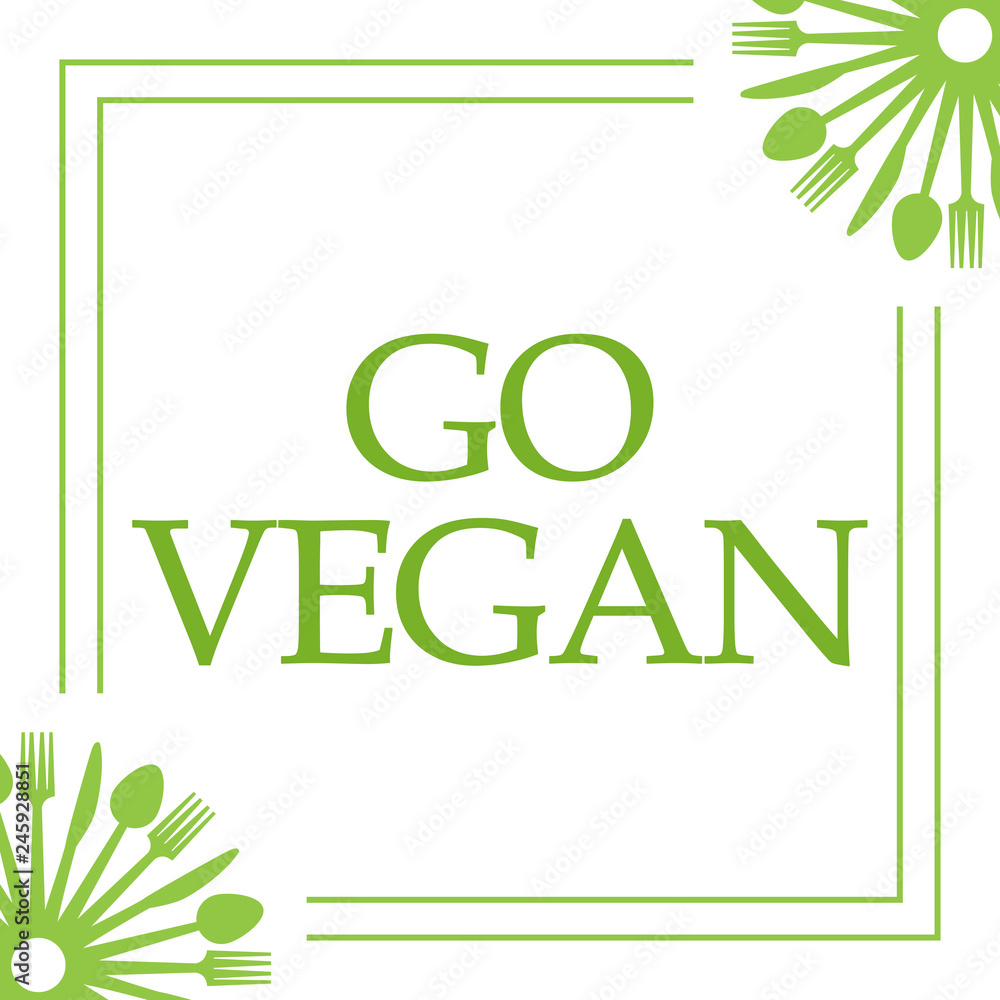 Go Vegan Spoon Fork Knife Corners Go Vegan Spoon Fork Knife Corners