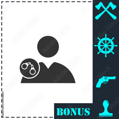 Arrest icon flat