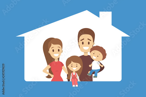 Happy young dad and mom holding baby