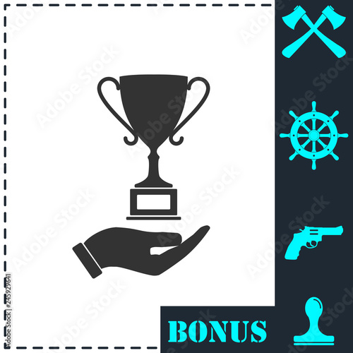 Trophy icon flat