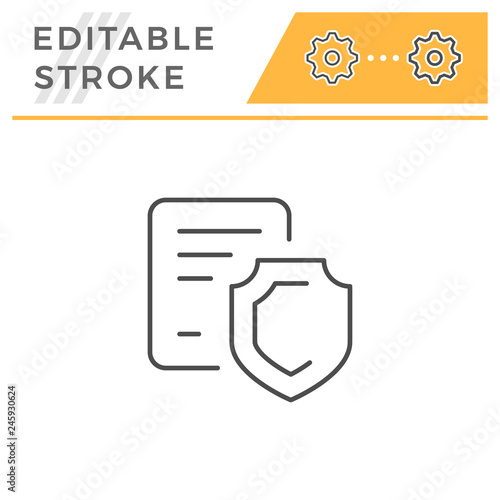 Legal protection line icon