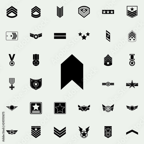 military rank icon. Army icons universal set for web and mobile