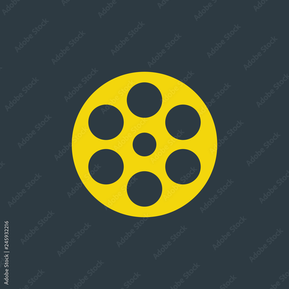Film bobbin vector symbol