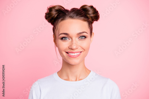 Tableau sur toile Close-up portrait of her she nice attractive lovable cute adorable winsome cheer
