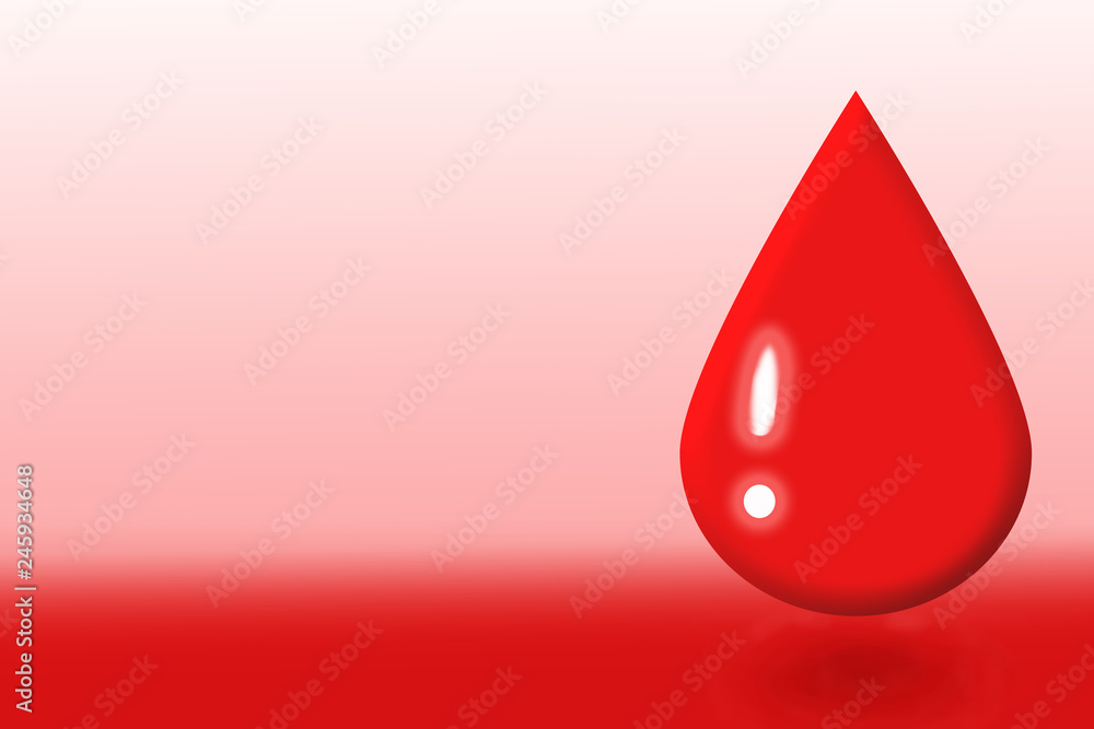 Fototapeta premium Illustration of blood. 血液のイラスト