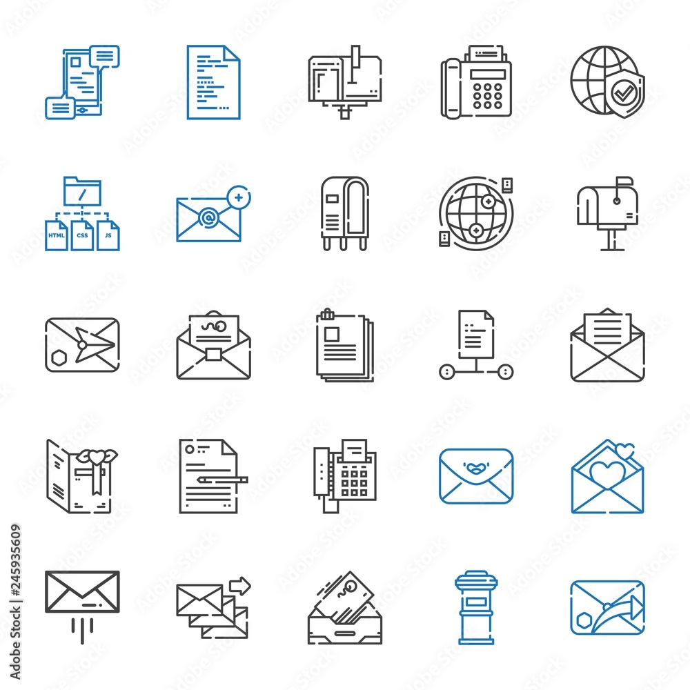 email icons set