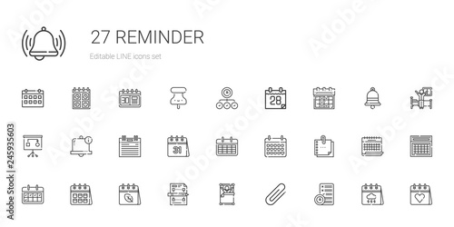 reminder icons set