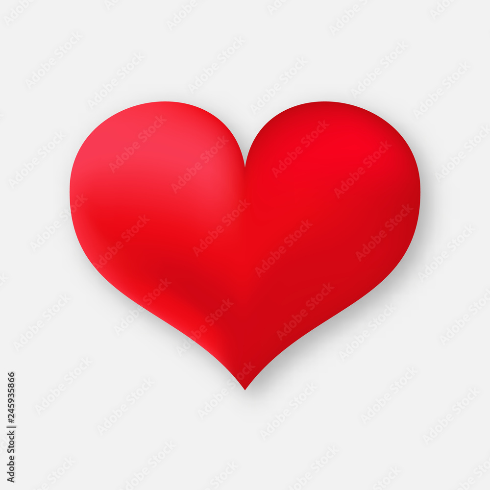3d red  heart 