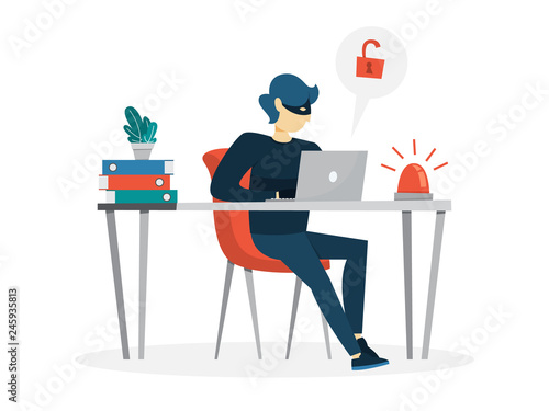 Thief steal personal data with password