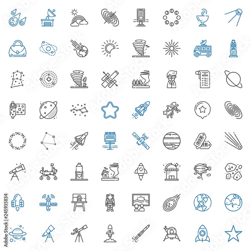 space icons set