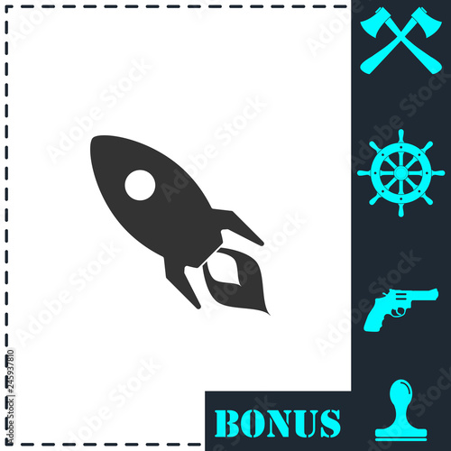 Rocket icon flat