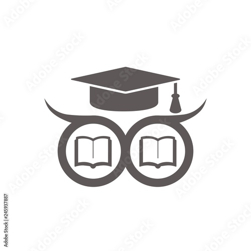 Professional education. Training. Vector icon, white background.