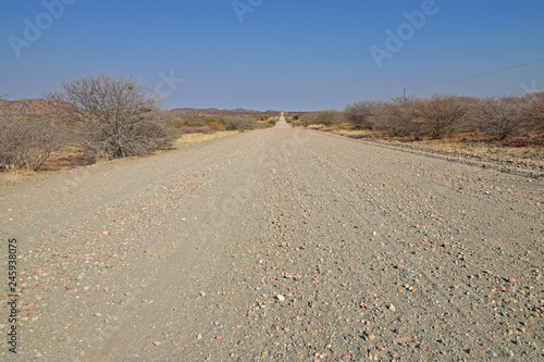 Unterwegs auf den Straßen Namibias durch das Damaraland in Namibia photo